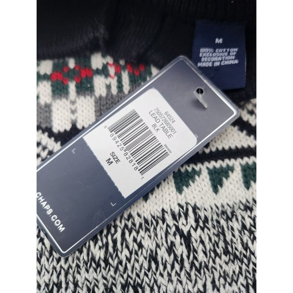 Chaps 100% Cotton Button Mock Neck Sweater Men's M NWT - Picture 5 of 8